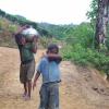 When ACT began working on the estate, the families were carrying drinking water from the low point of a stream where they also did their bathing and washing, shared by livestock and further contaminated by waste from nearby pit toilets and runoff during heavy rains.