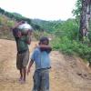 When ACT began working on the estate, the families were carrying drinking water from the low point of a stream where they also did their bathing and washing, shared by livestock and further contaminated by waste from nearby pit toilets and runoff during heavy rains.