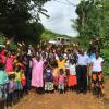 Udugama families during a 2015 visit from ACT board members. Since ACT began working with the families, many of the young people have sought employment off the estate.  