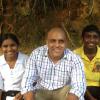 ACT board member Jeremy Kohomban with siblings Jesu K. and Ruben.  Both young people studied for advanced exams required for many employment opportunities and university admission with ACT support.  During a  site visit, their father tearfully thanked ACT for helping to transform their lives.